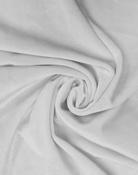 בד קטיפה קוריאני בצבע לבן