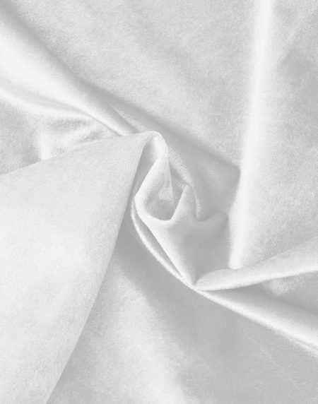 בד קטיפה איטלקית 3 מטר רוחב בצבע לבן