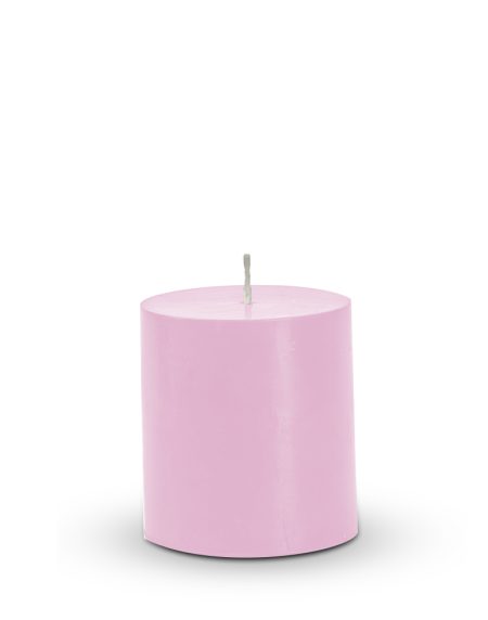 נר גלילי 7X8 בצבע ורוד